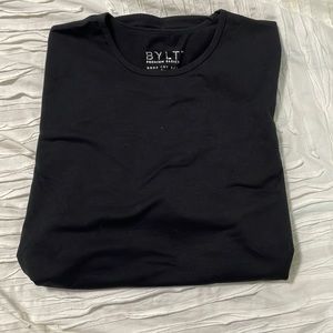 Bylt Basics Drop-Cut Short Sleeve Tee:Bylt Signature-Black-XL